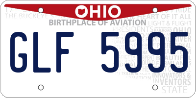 OH license plate GLF5995