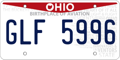 OH license plate GLF5996