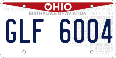 OH license plate GLF6004