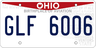 OH license plate GLF6006