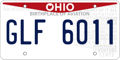 OH license plate GLF6011