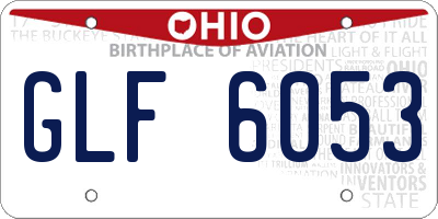 OH license plate GLF6053