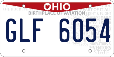 OH license plate GLF6054