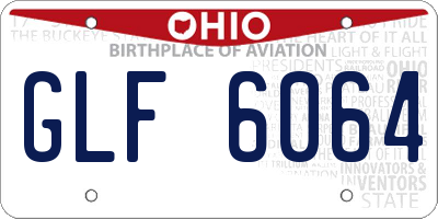 OH license plate GLF6064