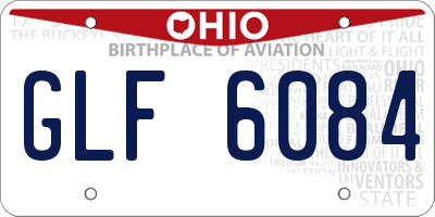 OH license plate GLF6084
