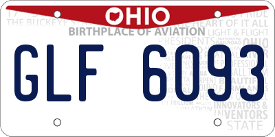 OH license plate GLF6093