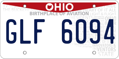 OH license plate GLF6094