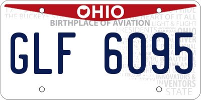 OH license plate GLF6095
