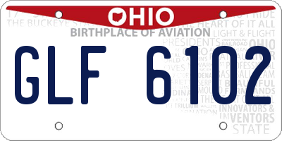 OH license plate GLF6102