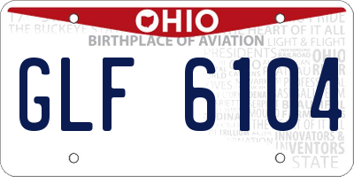 OH license plate GLF6104