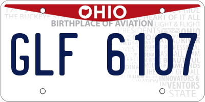 OH license plate GLF6107