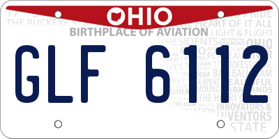 OH license plate GLF6112