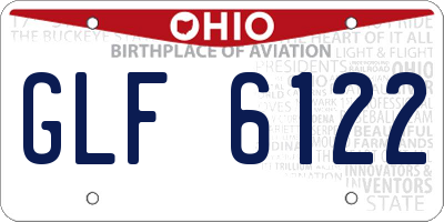 OH license plate GLF6122