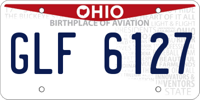 OH license plate GLF6127