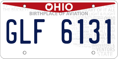 OH license plate GLF6131