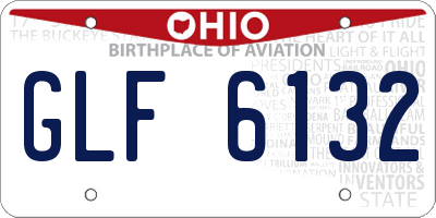 OH license plate GLF6132