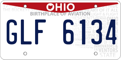 OH license plate GLF6134