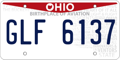 OH license plate GLF6137