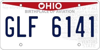 OH license plate GLF6141