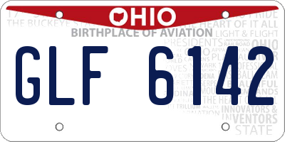 OH license plate GLF6142