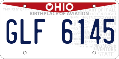 OH license plate GLF6145