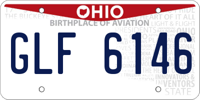 OH license plate GLF6146