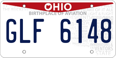 OH license plate GLF6148