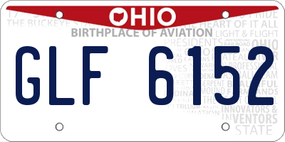 OH license plate GLF6152