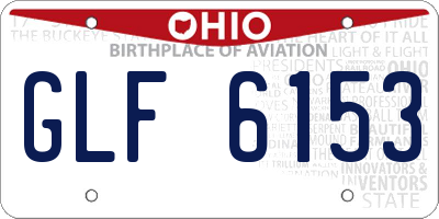 OH license plate GLF6153