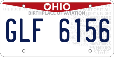 OH license plate GLF6156