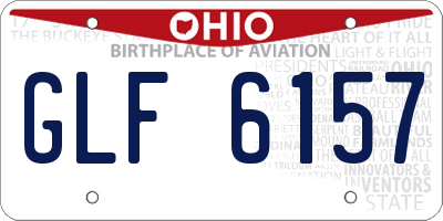 OH license plate GLF6157