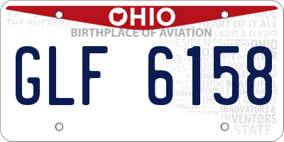 OH license plate GLF6158