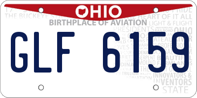 OH license plate GLF6159