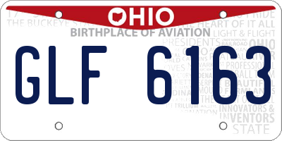 OH license plate GLF6163