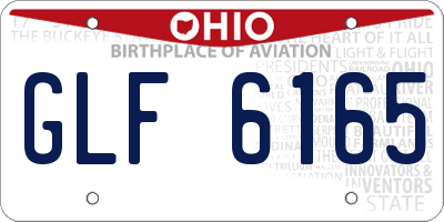 OH license plate GLF6165