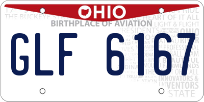 OH license plate GLF6167