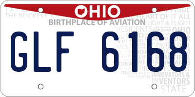 OH license plate GLF6168