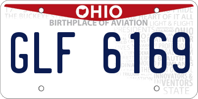 OH license plate GLF6169