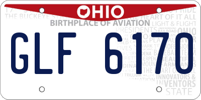 OH license plate GLF6170