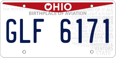 OH license plate GLF6171