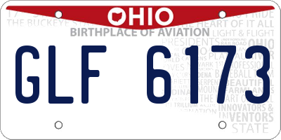 OH license plate GLF6173