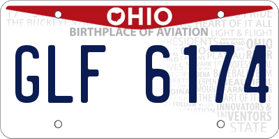 OH license plate GLF6174