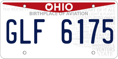OH license plate GLF6175