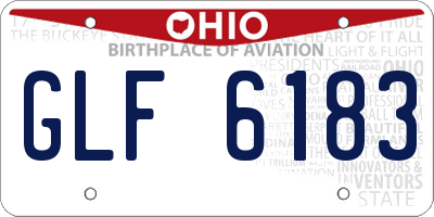 OH license plate GLF6183