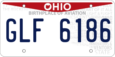 OH license plate GLF6186