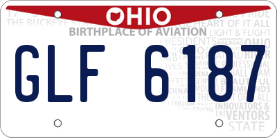 OH license plate GLF6187