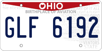 OH license plate GLF6192