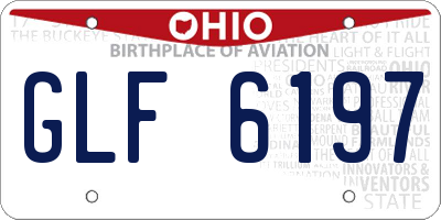 OH license plate GLF6197