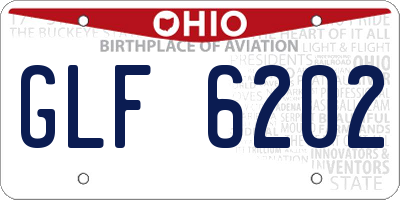 OH license plate GLF6202