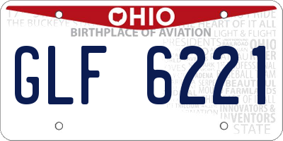 OH license plate GLF6221